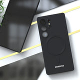 Magnetic mobile phone soft case For Samsung Galaxy S25 Ultra magsafe S25Ultra S25 S24 S23 S22 S21 S20 FE Plus Plusl Full Cover