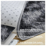 Tappeto lungo in peluche per soggiorno, divano, area tappeti, moderno, ultra morbido, soffice, tappetino da pavimento per camera da letto per bambini, tappetini da comodino, arredamento per la casa, grigio