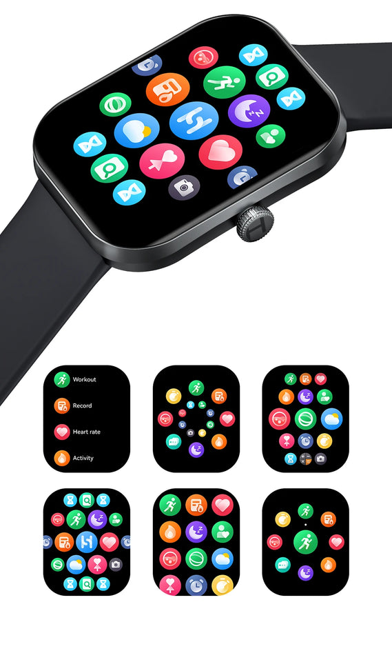 HAYLOU Watch S6 Smartwatch con display HD da 2,01", Bluetooth, chiamate vocali, IP68, impermeabile, monitoraggio del fitness