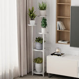 Supporto per piante a più livelli per interni, supporti per fioriere angolari in metallo multistrato con piedini antiscivolo, ripiano alto per fioriere per ufficio domestico