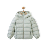 Fall and Winter Children's Light Paragraph down Jacket Children's Jacket New Boys and Girls Big Boy Hooded White Duck down Jacke