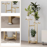 Supporto per piante a più livelli per interni, supporti per fioriere angolari in metallo multistrato con piedini antiscivolo, ripiano alto per fioriere per ufficio domestico