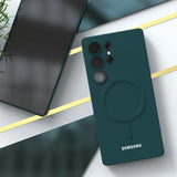 Magnetic mobile phone soft case For Samsung Galaxy S25 Ultra magsafe S25Ultra S25 S24 S23 S22 S21 S20 FE Plus Plusl Full Cover