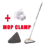 NEW Extended Triangle Mop 360 Twist Squeeze Wringing XType Window Glass Toilet Bathrrom Floor Wall Window Cleaning Mop