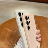 Luxury Liquid Silicone For Magsafe Magnetic Case Samsung Galaxy S26 S25 S24 S23 S22 Ultra Plus S21 FE Soft TPU Shockproof Cover