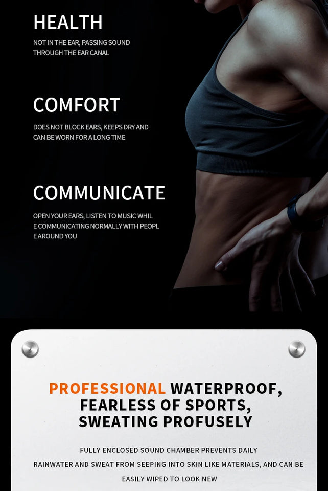 Xiaomi Mijia Cuffie sportive a conduzione ossea reale Cuffie wireless Auricolari compatibili con Bluetooth Auricolari vivavoce con microfono per la corsa