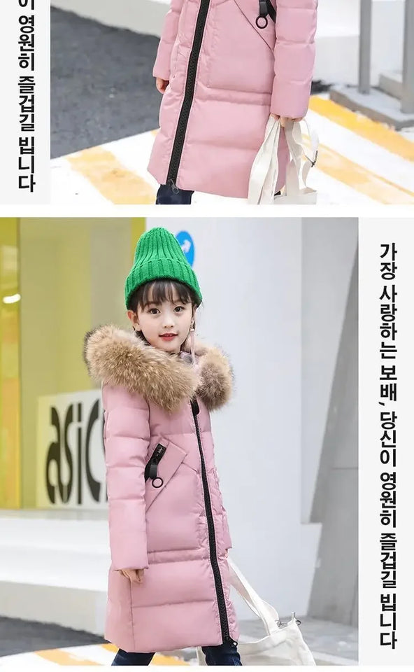 Girls Cotton Jacket Thickened Down Cotton Outerwear Children's Winter Coat Teen Clothes Girls 5 7 9 10 11 12 Years Parka Clothes