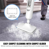 DayPlus Steam Mop & Detachable Steam Cleaner, 1500W Powerful Floor Steamer for Carpet Laminate Hardwood,2 Washable Pads, 400ml