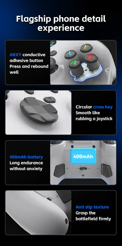 Controller di gioco mobile G6 per Switch/iOS/Android/PC Supporto streaming media/cloud Gioco per telefono cellulare GamePad Joystick effetto Hall