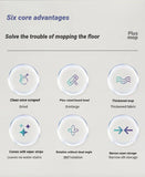 JOYBOS Spin Hand Free Flat Barrel 33cm Mop With Bucket 360 Complete Cleaning System With Dual Chamber Washable Floor House Mops