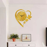 Heart Flower shaped frameless design Acrylic silent Art clock  living room bedroom Office Decoration Mother's Day Easter gift