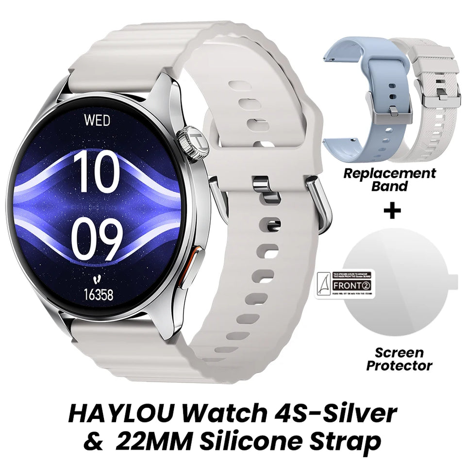 HAYLOU Watch 4S GPS Smartwatch Display AMOLED HD da 1,43", 5 Posizionamento GPS satellitare, 120+ Modalità di allenamento, Sport Fitness Smart Watch