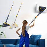 Triangle Mop 360 Rotatable Extendable Adjustable 110 Cm 2 in 1 With Squeegee Cleaning Mop For Tub Tile Floor Wall Deep Cleaning