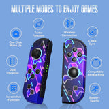 Gamepad For Nintendo Switch/OLED/Lite - RGB LED (L/R) Joypad , Turbo Dual Vibration Wireless Controller For NS Joycon