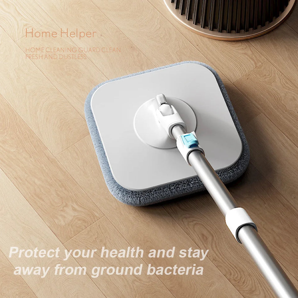 Spin Mop Bucket 3 Microfiber Refills Household Cleaning Automatic Spin Mop Hand-Free Automatic Dehydration Mop for Home Cleaning