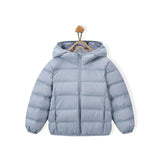 Fall and Winter Children's Light Paragraph down Jacket Children's Jacket New Boys and Girls Big Boy Hooded White Duck down Jacke