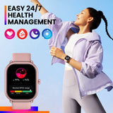 Nuovo Zeblaze GTS 3 Pro Smartwatch con chiamate vocali, schermo AMOLED HD ultra-grande, smartwatch per il monitoraggio di salute e fitness per uomini e donne