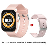 HAYLOU Watch S6 Smartwatch con display HD da 2,01", Bluetooth, chiamate vocali, IP68, impermeabile, monitoraggio del fitness