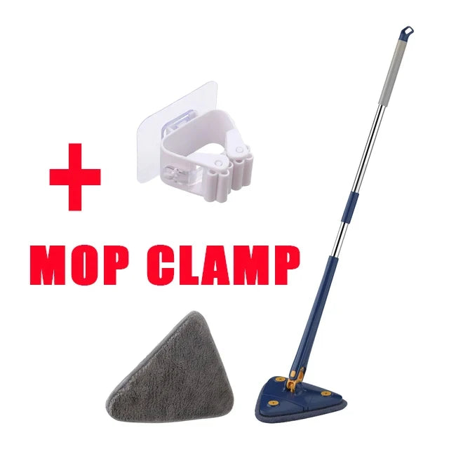 UNTIOR Telescopic Triangle Mop 360° Rotatable Spin Cleaning Mop Squeeze Wet and Dry Use Water Absorption Home Floor Tools