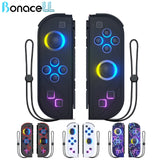 Gamepad For Nintendo Switch/OLED/Lite - RGB LED (L/R) Joypad , Turbo Dual Vibration Wireless Controller For NS Joycon