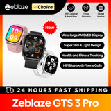 Nuovo Zeblaze GTS 3 Pro Smartwatch con chiamate vocali, schermo AMOLED HD ultra-grande, smartwatch per il monitoraggio di salute e fitness per uomini e donne
