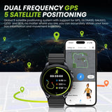HAYLOU Watch 4S GPS Smartwatch Display AMOLED HD da 1,43", 5 Posizionamento GPS satellitare, 120+ Modalità di allenamento, Sport Fitness Smart Watch