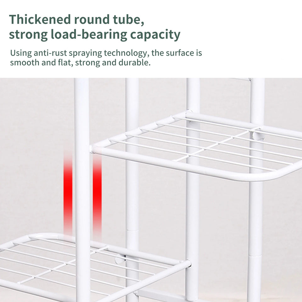 Espositore verticale a 5 strati per piante e fiori, da balcone, da giardino, bonsai, piante decorative, da collezione, vassoio per vasi di fiori