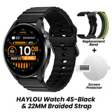 HAYLOU Watch 4S GPS Smartwatch Display AMOLED HD da 1,43", 5 Posizionamento GPS satellitare, 120+ Modalità di allenamento, Sport Fitness Smart Watch