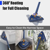 UNTIOR Telescopic Triangle Mop 360° Rotatable Spin Cleaning Mop Squeeze Wet and Dry Use Water Absorption Home Floor Tools