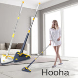Triangle Mop 360 Rotatable Extendable Adjustable 110 Cm 2 in 1 With Squeegee Cleaning Mop For Tub Tile Floor Wall Deep Cleaning
