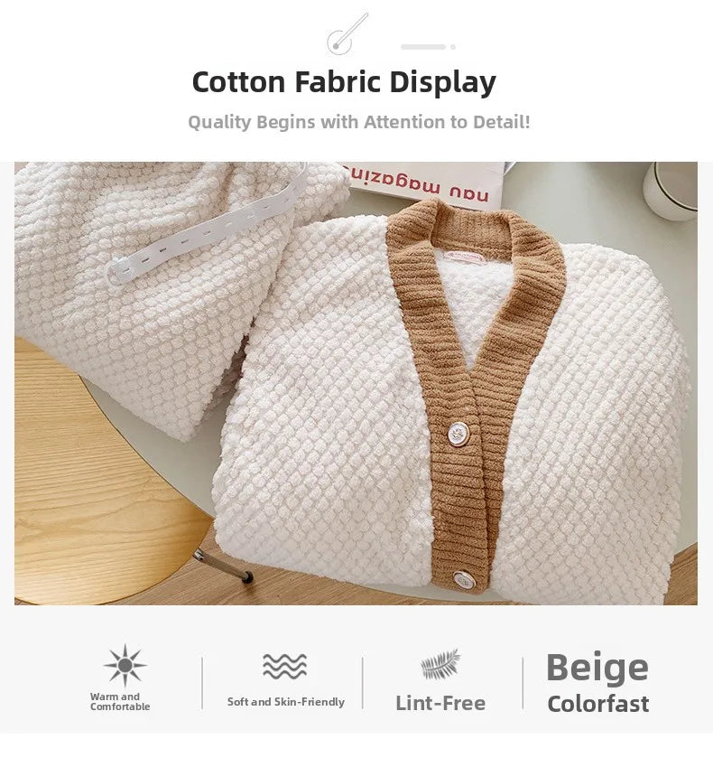 Camicia da notte premaman in flanella spessa, stile autunno inverno, cardigan per l'allattamento, manica lunga, pantaloni lunghi, calda camicia da notte per l'allattamento