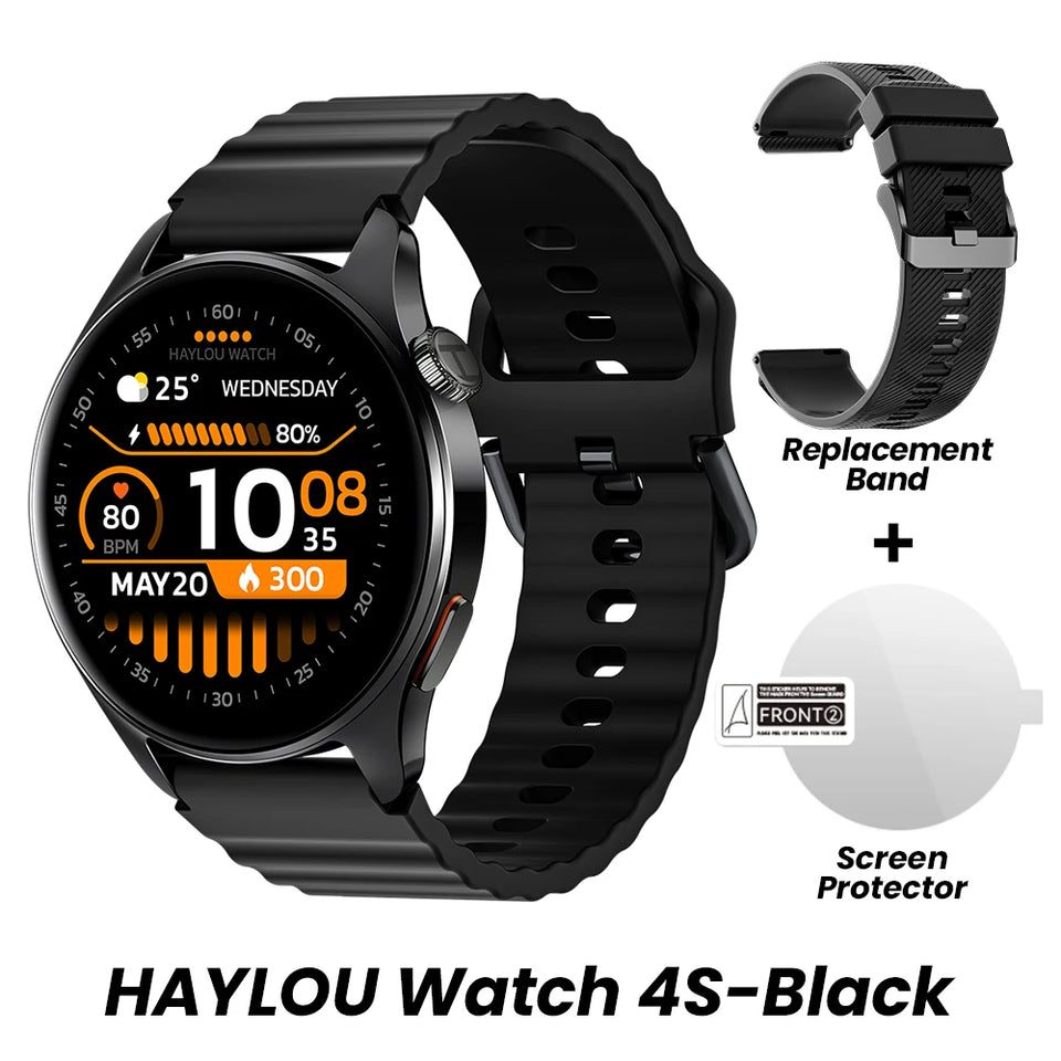 HAYLOU Watch 4S GPS Smartwatch Display AMOLED HD da 1,43", 5 Posizionamento GPS satellitare, 120+ Modalità di allenamento, Sport Fitness Smart Watch
