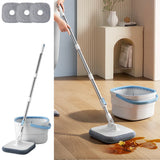 360° Spin Mop Bucket Sets with Wring System Microfiber Refills Household Floor Cleaning 102-128cm Extendable Adjustable Handle