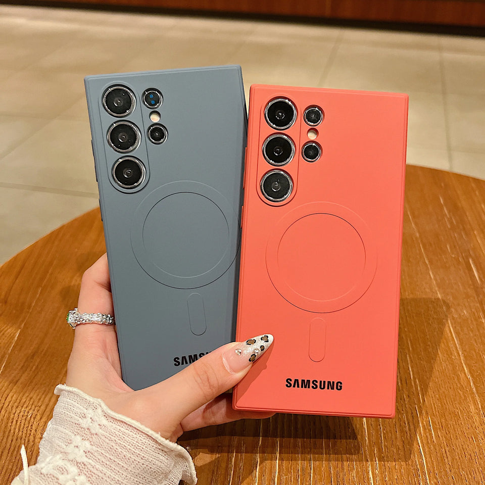 Luxury Liquid Silicone For Magsafe Magnetic Case Samsung Galaxy S26 S25 S24 S23 S22 Ultra Plus S21 FE Soft TPU Shockproof Cover