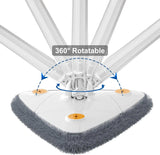 NEW Extended Triangle Mop 360 Twist Squeeze Wringing XType Window Glass Toilet Bathrrom Floor Wall Window Cleaning Mop