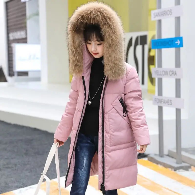 Girls Cotton Jacket Thickened Down Cotton Outerwear Children's Winter Coat Teen Clothes Girls 5 7 9 10 11 12 Years Parka Clothes