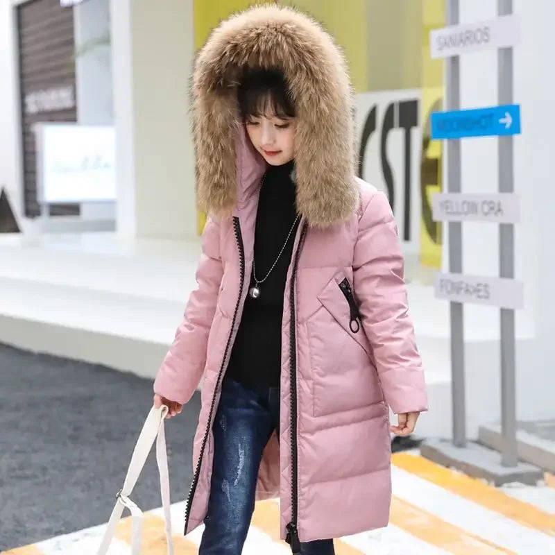 Girls Cotton Jacket Thickened Down Cotton Outerwear Children's Winter Coat Teen Clothes Girls 5 7 9 10 11 12 Years Parka Clothes