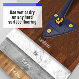 UNTIOR Telescopic Triangle Mop 360° Rotatable Spin Cleaning Mop Squeeze Wet and Dry Use Water Absorption Home Floor Tools