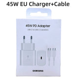 Caricabatterie originale Samsung 45W Super Fast Charge CERTIFICATO UE per Galaxy Z Fold 5 4 3 Flip 5 4 3 S23 S24 Ultra S20 S22 S21