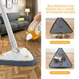 NEW Extended Triangle Mop 360 Twist Squeeze Wringing XType Window Glass Toilet Bathrrom Floor Wall Window Cleaning Mop
