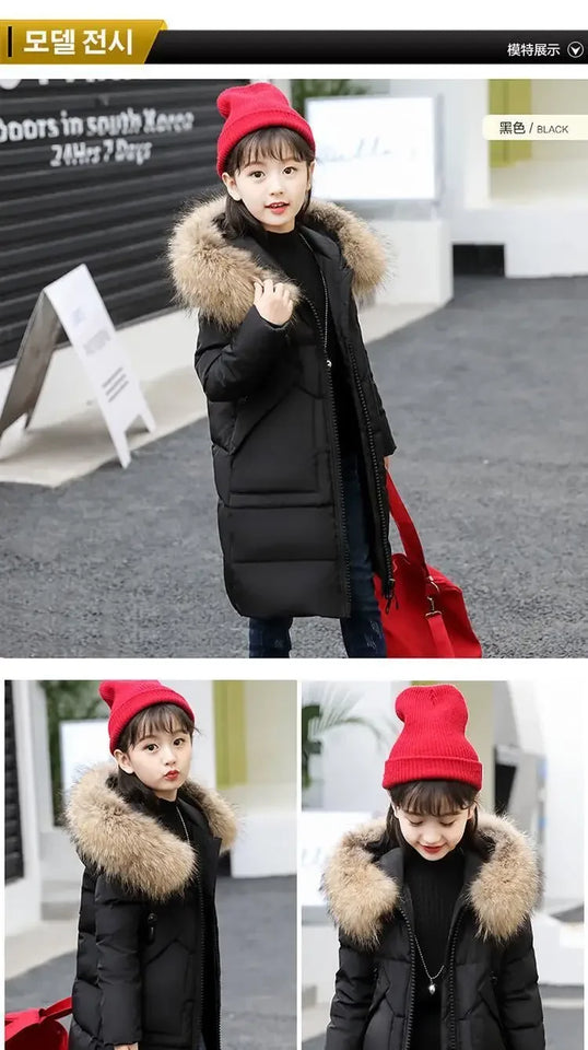 Girls Cotton Jacket Thickened Down Cotton Outerwear Children's Winter Coat Teen Clothes Girls 5 7 9 10 11 12 Years Parka Clothes