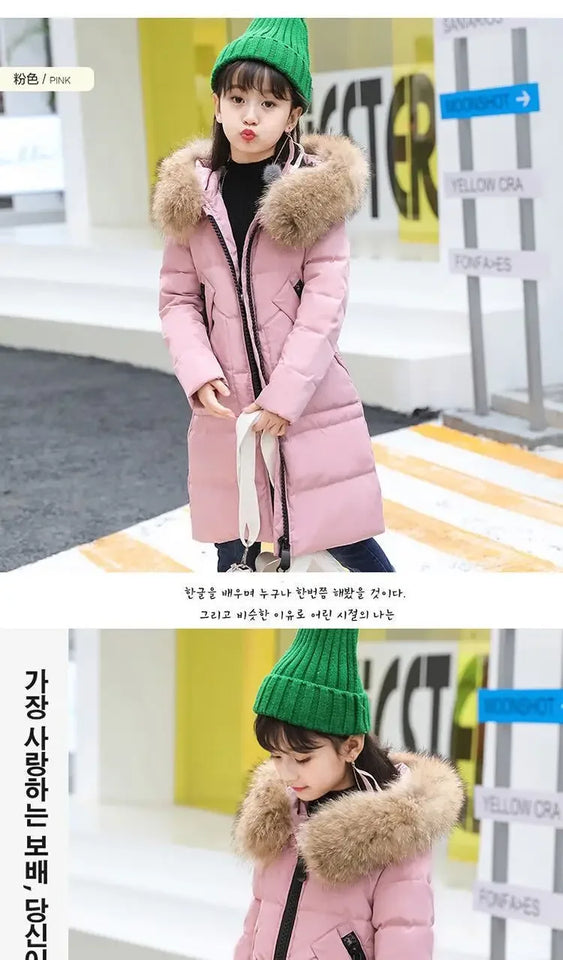 Girls Cotton Jacket Thickened Down Cotton Outerwear Children's Winter Coat Teen Clothes Girls 5 7 9 10 11 12 Years Parka Clothes