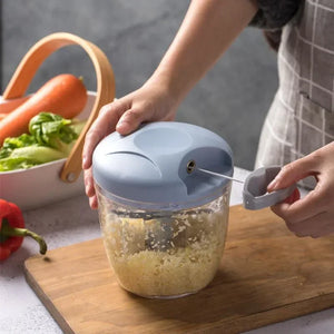 New Crusher Vegetable Onion Cutter Kitchen Cooking Accessories 500/900ML Manual Meat Mincer Garlic Press Chopper Rotate Tools
