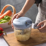 New Crusher Vegetable Onion Cutter Kitchen Cooking Accessories 500/900ML Manual Meat Mincer Garlic Press Chopper Rotate Tools