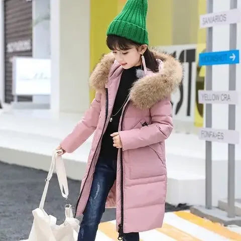 Girls Cotton Jacket Thickened Down Cotton Outerwear Children's Winter Coat Teen Clothes Girls 5 7 9 10 11 12 Years Parka Clothes