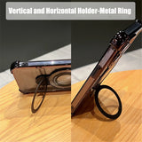 Supporto magnetico antiurto con placcatura di lusso per custodia trasparente Magsafe per iPhone 15 16 14 13 12 17 Pro Max con supporto e custodia