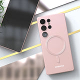 Magnetic mobile phone soft case For Samsung Galaxy S25 Ultra magsafe S25Ultra S25 S24 S23 S22 S21 S20 FE Plus Plusl Full Cover