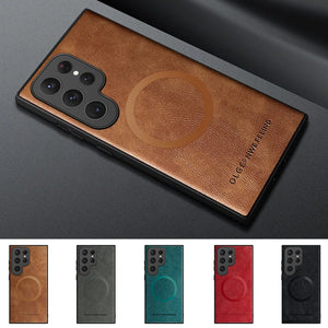 Custodia di lusso per Samsung Galaxy S24 S23 S22 Ultra Custodia in pelle e silicone per Samsung Galaxy S20 Plus S21 FE Custodia per telefono S25