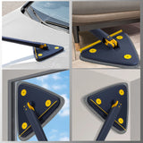 Triangle Mop 360 Rotatable Extendable Adjustable 110 Cm 2 in 1 With Squeegee Cleaning Mop For Tub Tile Floor Wall Deep Cleaning