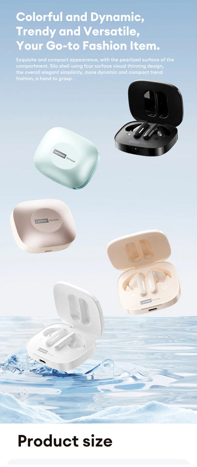 Nuovo auricolare Bluetooth wireless Lenovo LE209 con riduzione del rumore ANC, musica HiFi, cuffie Bluetooth, durata della batteria di 30 ore, cuffie da gioco